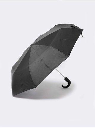 Dáždnik z recyklovaného polyesteru so zahnutou rúčkou a technológiou Windtech™ Marks & Spencer čierna