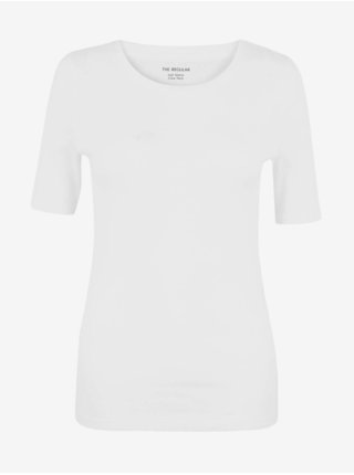 Tričko z čistej bavlny, klasický strih Marks & Spencer biela