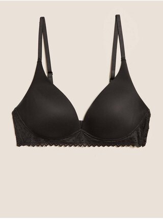 Dekoltová halenková podprsenka z rady Sumptuously Soft™ bez kostíc, veľ. A-E Marks & Spencer čierna