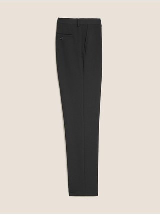 Hladké kalhoty úzkého střihu Marks & Spencer černá