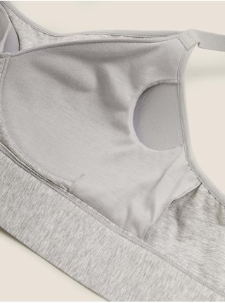 Bavlnená protetická košieľková podprsenka bez kostíc, veľ. A-H Marks & Spencer šedá
