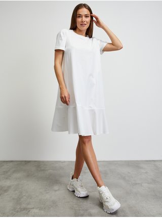 Bílé šaty s volánem METROOPOLIS by ZOOT.lab Dasha