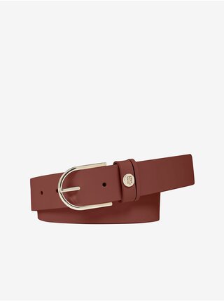 Hnedý dámsky kožený opasok Tommy Hilfiger Classic 3.5