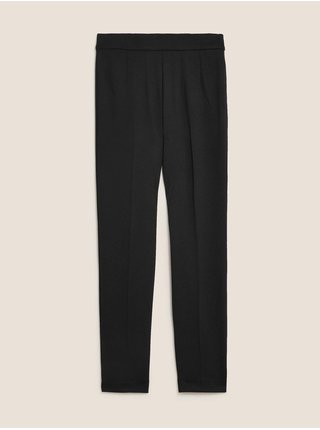 Černé dámské žerzejové kalhoty úzkého střihu ke kotníkům  Marks & Spencer