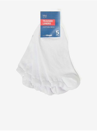 5 párů sportovních ponožek s technologií Cool & Fresh™ Marks & Spencer bílá