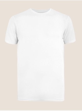 Biele pánske tričko pod košeľu z prémiovej bavlny Marks & Spencer