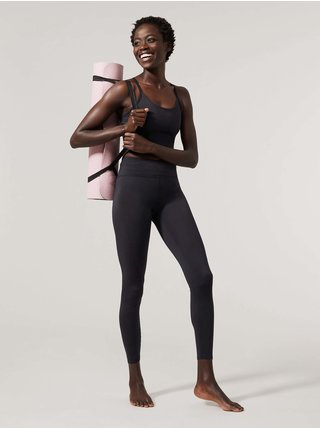 Legíny na jógu s vysokým pasem Go Balance Marks & Spencer černá
