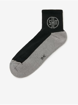 Šedo-černé unisex ponožky SAM 73