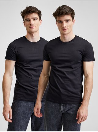 Sada dvoch pánskych basic tričiek v čiernej farbe Diesel