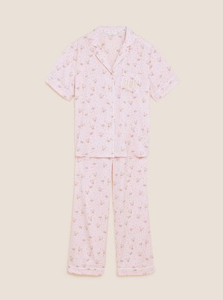 Saténová pyžamová súprava Bambi™ Marks & Spencer ružová