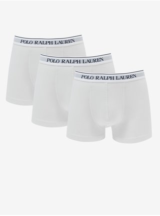 Sada tří pánských boxerek v bílé barvě Ralph Lauren