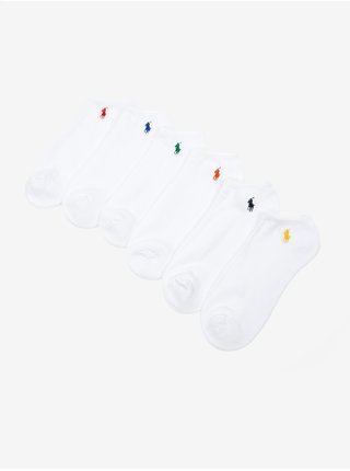 Sada šesti párů ponožek v bílé barvě Ralph Lauren