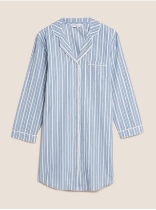 Noční košile s technologií Cool Comfort™, z čisté bavlny Marks & Spencer modrá