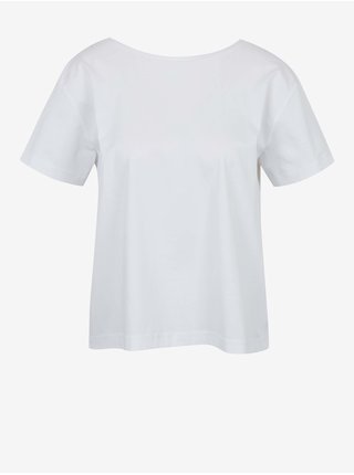 Bílé dámské tričko s výstřihem na zádech Diesel Ryly
