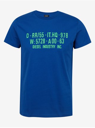 Modré pánské tričko s potiskem Diesel Diego
