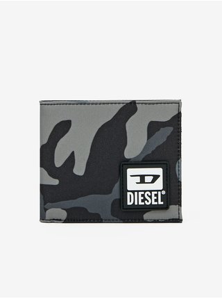 Tmavošedá pánska maskáčová peňaženka Diesel Hiresh