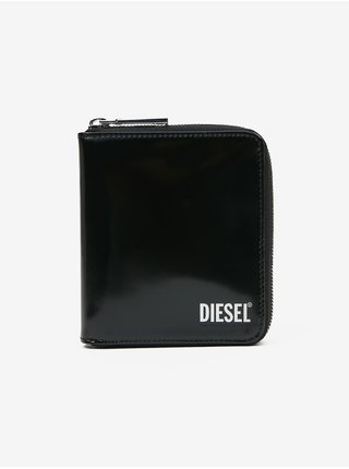 Čierna kožená peňaženka Diesel Pi-Zip