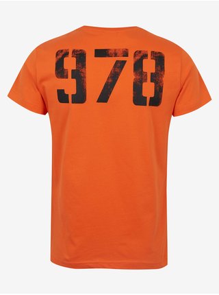 Oranžové pánské tričko s potiskem Diesel Diego