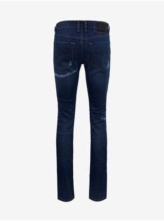 Tmavě modré pánské skinny fit džíny s potrhaným efektem Diesel Tepphar 