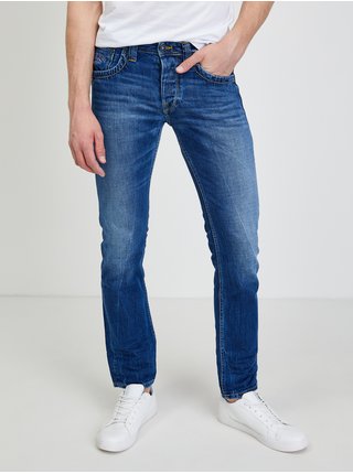 Tmavě modré pánské straight fit džíny Pepe Jeans Cash