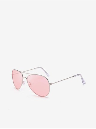 VeyRey Sluneční brýle pilotky Hipolit červená skla
