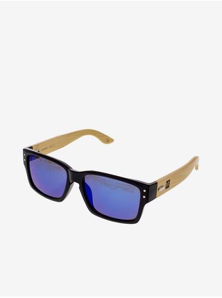 VeyRey Drevené slnečné okuliare hranaté Fig modré