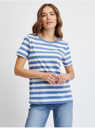 Modré dámské pruhované tričko z organické bavlny GAP