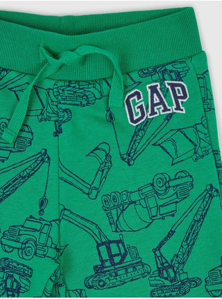Zelené chlapčenské tepláky vzorované s logom GAP