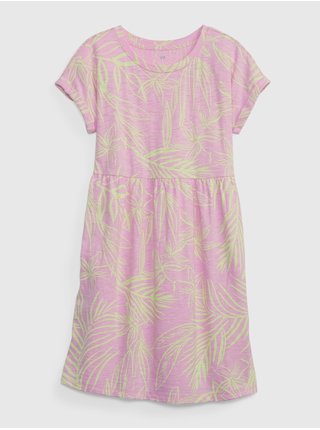 Růžové holčičí šaty bavlněné šaty GAP