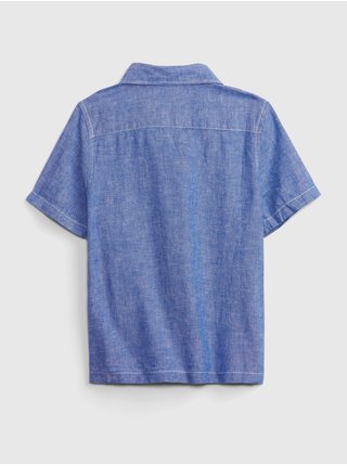 Modrá chlapčenská košeľa ľanová GAP