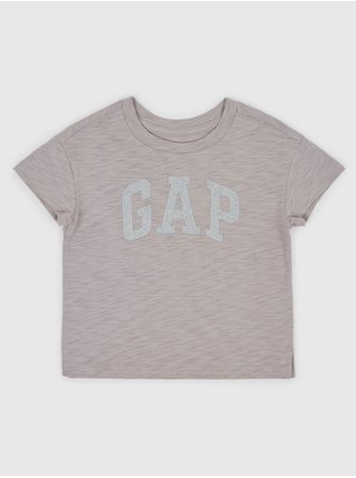 Béžové dievčenské tričko logo GAP