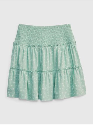 Zelená holčičí sukně Teen vzorovaná GAP