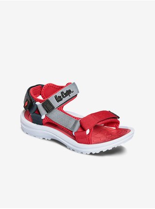 Šedo-červené dievčenské sandále Lee Cooper