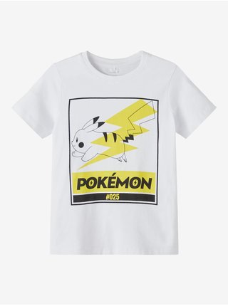 Bílé klučičí tričko name it Freddie Pokemon
