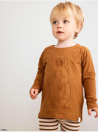 Hnedé detské tričko s dlhým rukávom name it Baloo