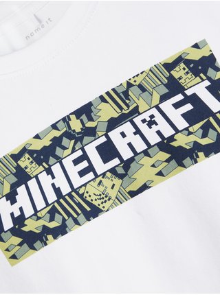 Biele chlapčenské tričko name it Minecraft
