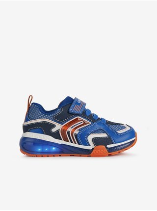 Modré chlapčenské topánky so svietiacou podrážkou Geox Bayonyc