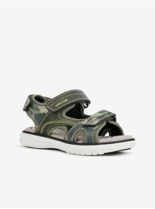 Zelené chlapčenské vzorované sandále Geox Maratea
