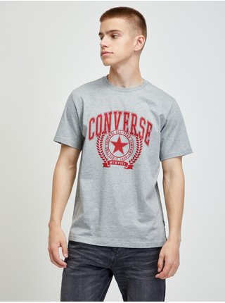 Šedé pánské žíhané tričko Converse
