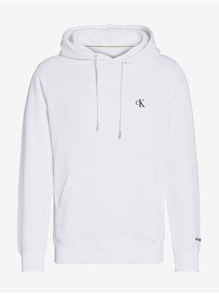 Mikiny s kapucou pre mužov Calvin Klein Jeans - biela