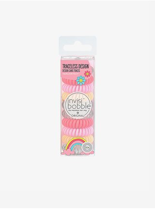 Sada deseti gumiček do vlasů v transparentní, žluté a růžové barvě invisibobble®  Dreamin‘ Macaron (10 ks)