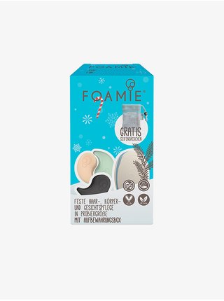 Sada cestovního mini balení šamponu, sprchového gelu a tuhého mýdla Foamie Trial Set