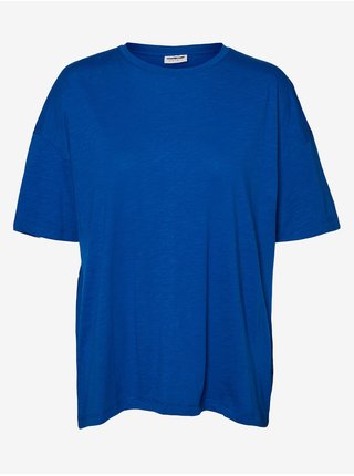 Modré voľné basic tričko Noisy May Mathilde