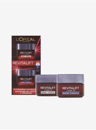 Sada denního a nočního krému L'Oréal Paris Revitalift LaserX3 (2x50 ml)
