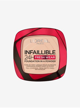 Pudrový dlouhotrvající krycí make up se zmatňujícím efektem L´Oréal Paris Infaillible Fresh Wear 24H Rose Sand (9 g)