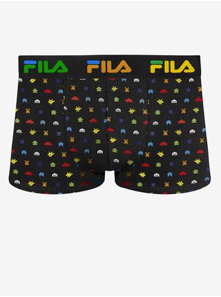 Černé pánské vzorované boxerky FILA 