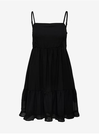 Černé krátké šaty na ramínka ONLY Ann