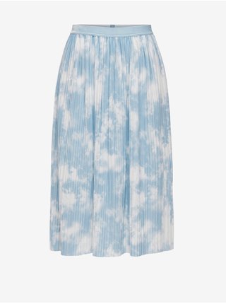 Bielo-modrá vzorovaná plisovaná sukňa ONLY Sky