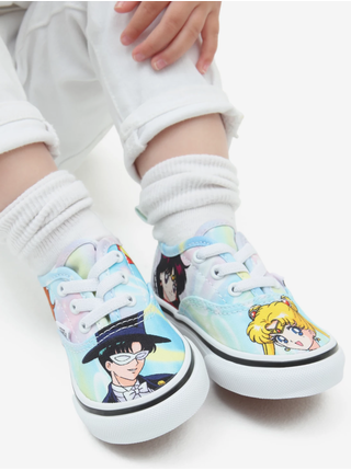 Světle modré dětské vzorované tenisky Vans x Sailor Moon TD Authentic