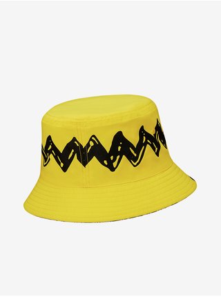 Žluto-krémový vzorovaný oboustranný klobouk Converse Peanuts